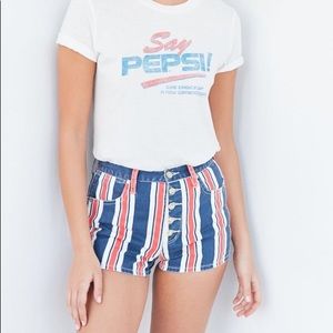 BDG Avery High-Rise Striped Shorts